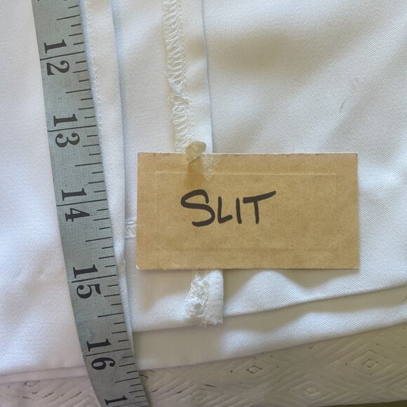 Danny & Nicole Bride/Mother/Grandmother One Piece White Suit Midi Dress Size 8 - Picture 7 of 9